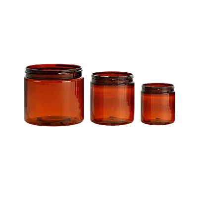 Amber Plastic Jars